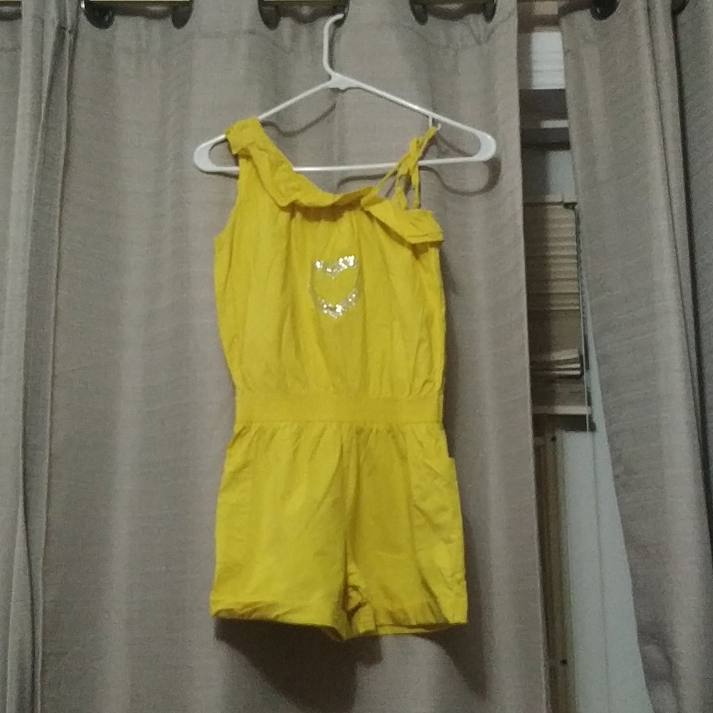 One shoulder girls shorts jumper